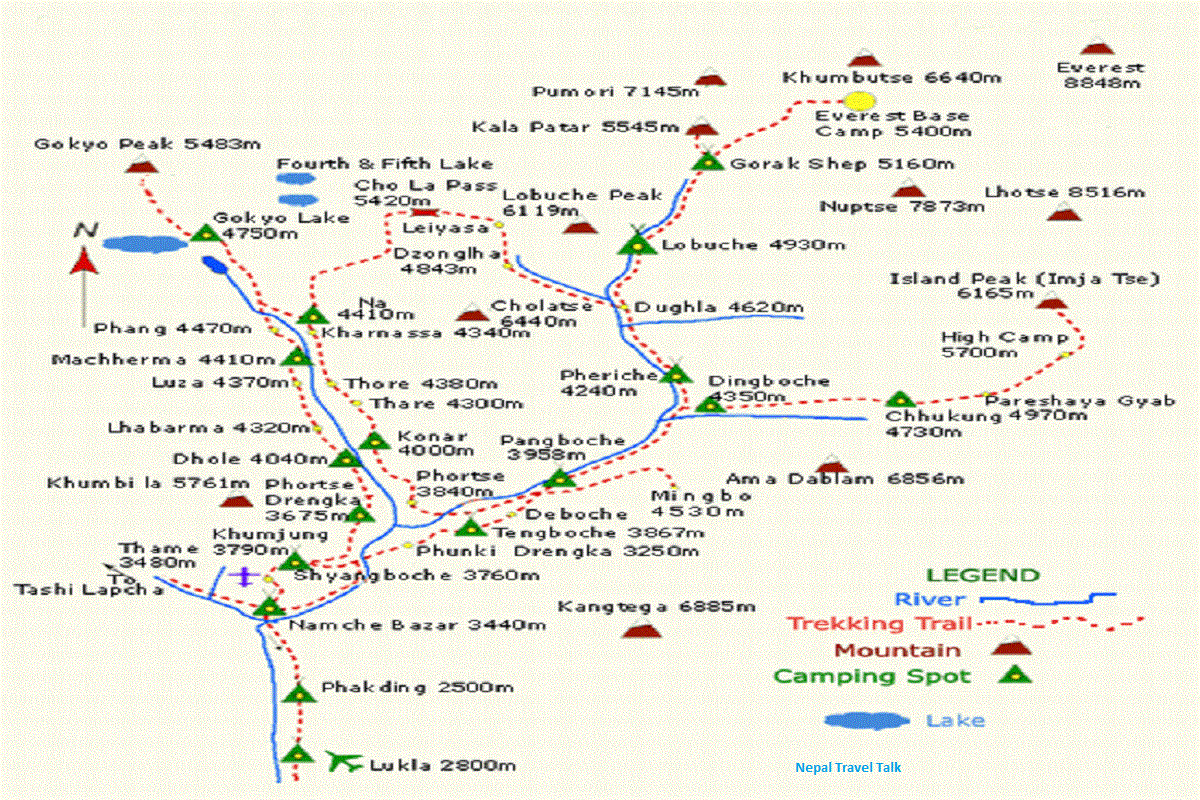 Which route should be taken for Everest high pass trek